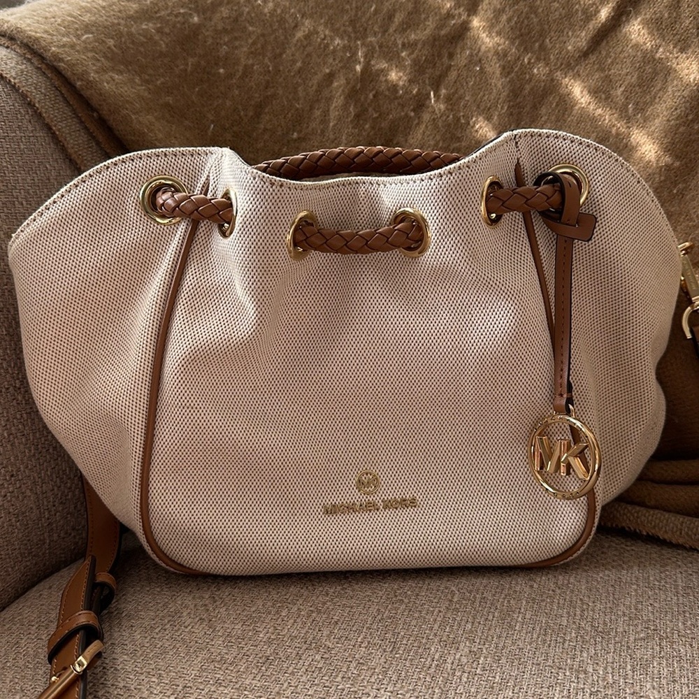 NWOT Michael Kors Montauk Small Canvas Crossbody Bag